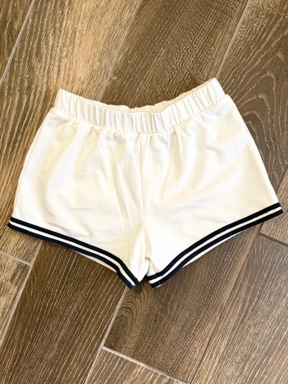J.Crew Girls’ Navy French Terry Lady Jacket/Sailor White Pull-On Terry Short—6